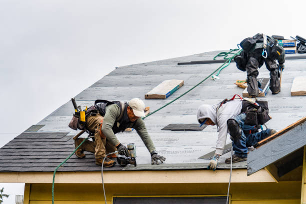 Professional Roofing technician working in Fort Lee, VA